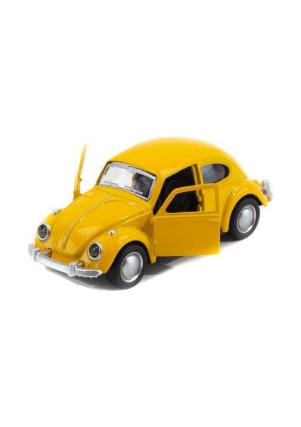 Metal Vosvos Araba Sarı Çek Bırak 12 cm