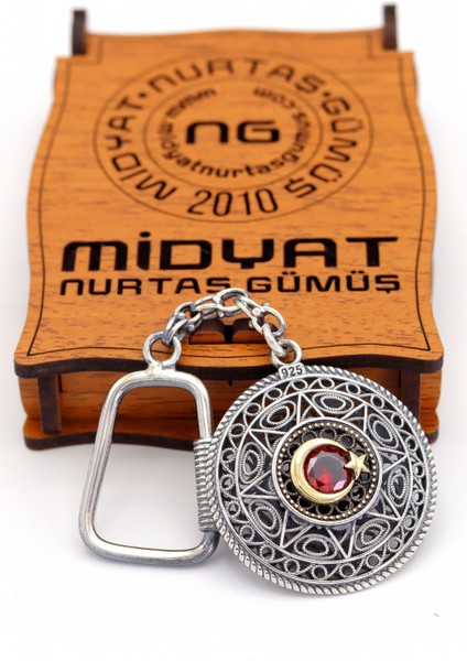 Ayyıldız Taşlı 925 Ayar Gümüş Anahtarlık modelleri