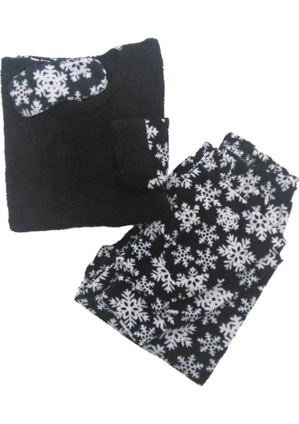 Kadın Peluş Welsoft Polar Kalın Kışlık Ev Pijama Takımı
