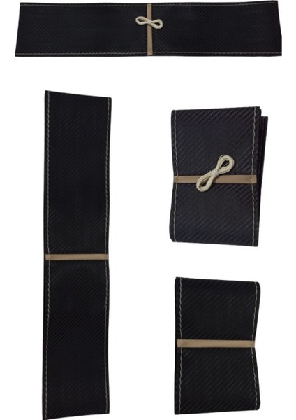 Hyundai Sonata Nf 2005-2009 Direksiyon Kılıfı Carbon Bej Yüzük Bej Ip