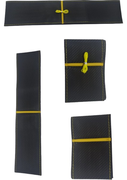 Mitsubishi Colt Czt 2005-2008 3 Kapı Direksiyon Kılıfı Carbon Sarı Yüzük Sarı Ip