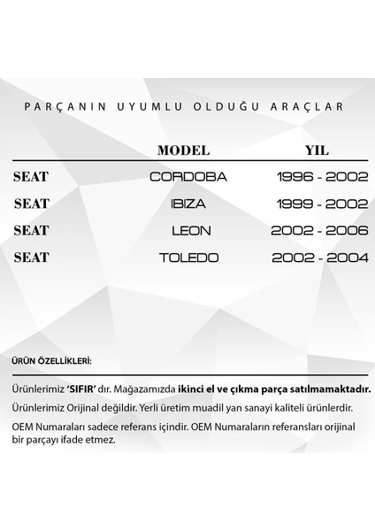 Vw Golf, Seat Leon, Audi A3 Için Su Tahliye Tapası ve Oringi fiyatları
