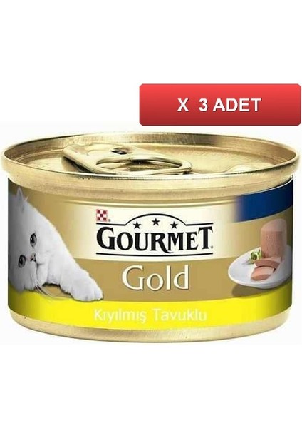 Kıyılmış Tavuk Etli Kedi Konservesi 85 Gram 3'lü