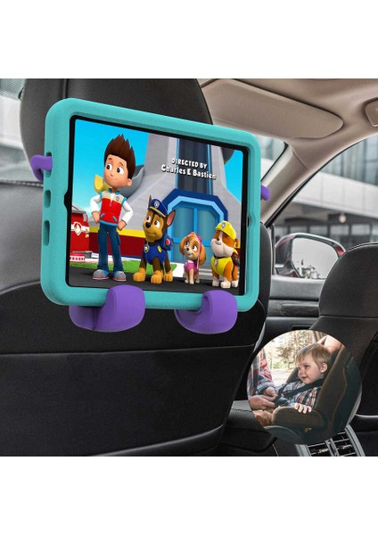 Apple iPad 10.2" 2021 (9.nesil) Fuchsia Eva Boxer Kılıf Standlı Yumuşak Eğlenceli Darbeye Dayanıklı Silikon Tablet Kılıfı Mavi indirimleri