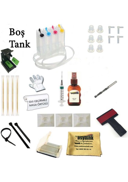 Canon / Hp Uyumlu Şeffaf Tankı Set
