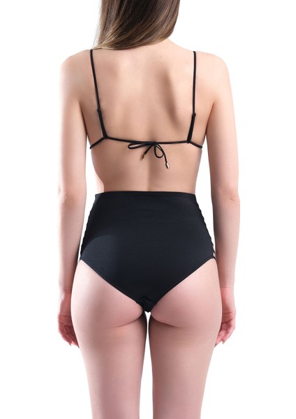 Bikini Takımı Yüksek Bel - Brooklyn Siyah