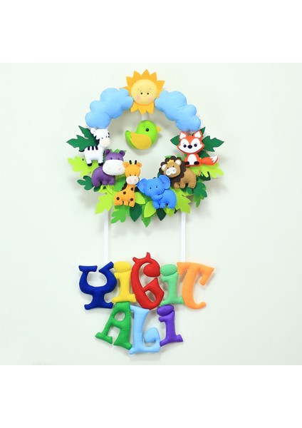 Yiğit Ali Isimli Safari Bebek Odası Kapı Süsü