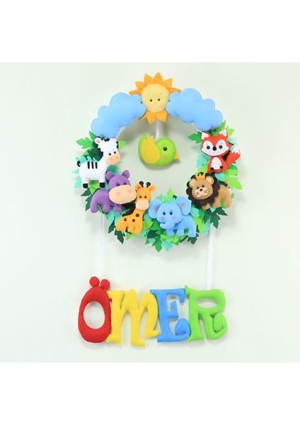 Ömer Isimli Safari Bebek Odası Kapı Süsü