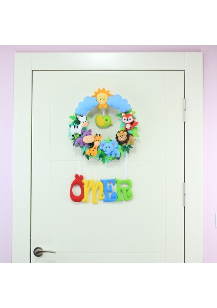 Ömer Isimli Safari Bebek Odası Kapı Süsü fiyatları