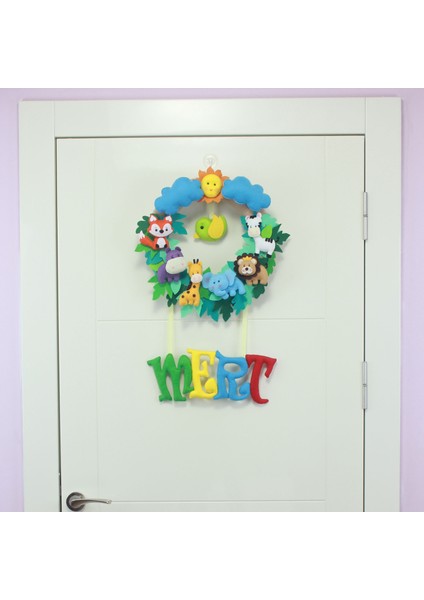 Mert Isimli Safari Bebek Odası Kapı Süsü fiyatları