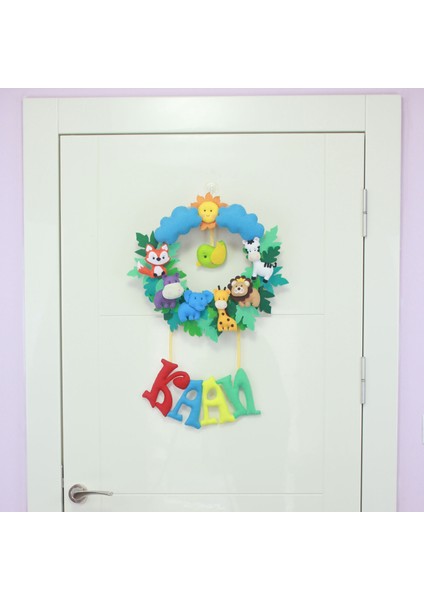 Kaan Isimli Safari Bebek Odası Kapı Süsü fiyatları