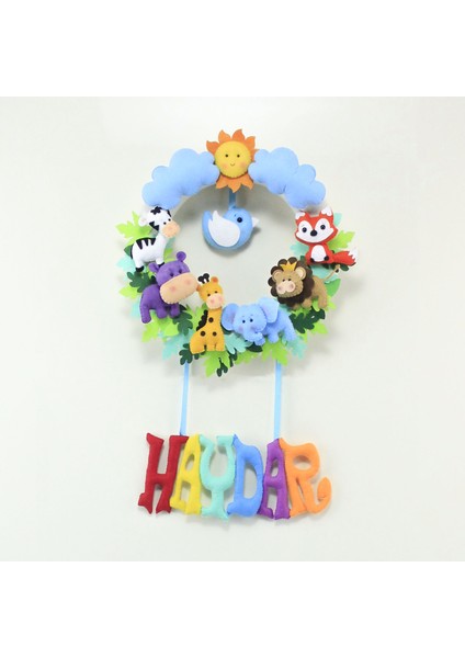 Haydar Isimli Safari Bebek Odası Kapı Süsü