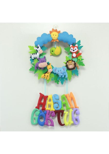 Hasan Göktuğ Isimli Safari Bebek Odası Kapı Süsü