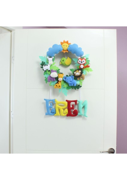 Eren Isimli Safari Bebek Odası Kapı Süsü fiyatları