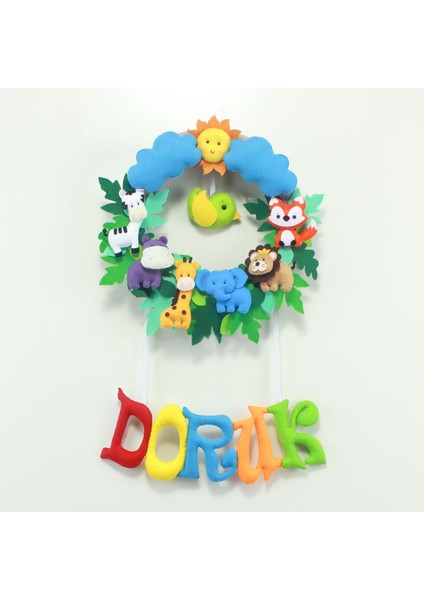 Doruk Isimli Safari Bebek Odası Kapı Süsü
