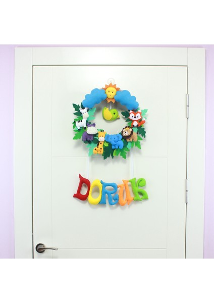 Doruk Isimli Safari Bebek Odası Kapı Süsü fiyatları