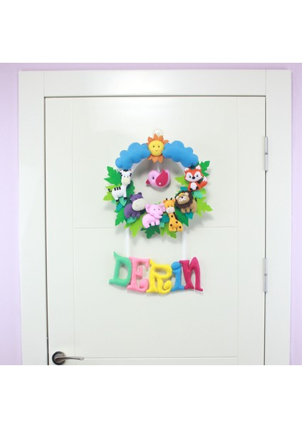 Derin Isimli Safari Kız Bebek Odası Kapı Süsü fiyatları