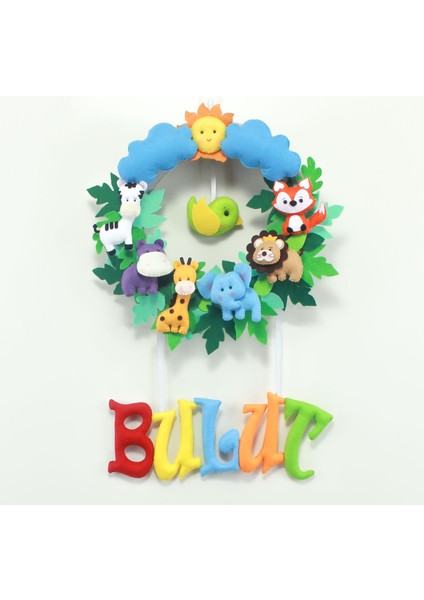 Bulut Isimli Safari Bebek Odası Kapı Süsü