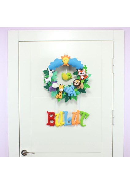 Bulut Isimli Safari Bebek Odası Kapı Süsü fiyatları