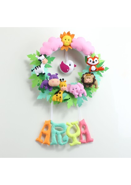 Arya Isimli Safari Kız Bebek Odası Kapı Süsü