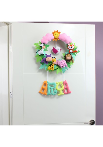 Arya Isimli Safari Kız Bebek Odası Kapı Süsü fiyatları
