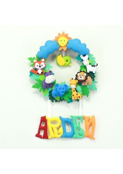 Arden Isimli Safari Bebek Odası Kapı Süsü