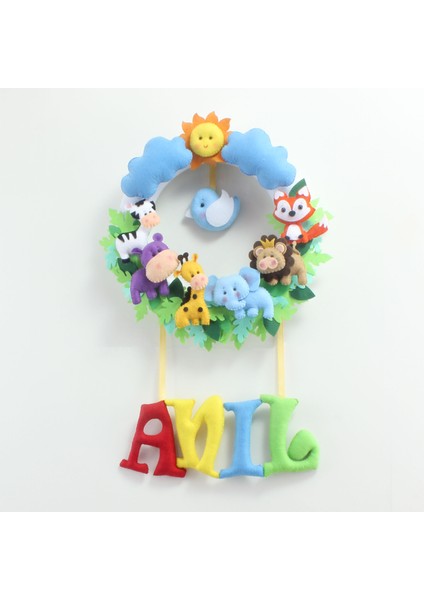 Anıl Isimli Safari Bebek Odası Kapı Süsü