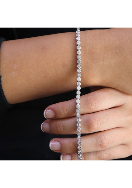 925 Ayar Gümüş Su Yolu Zarif Bileklik