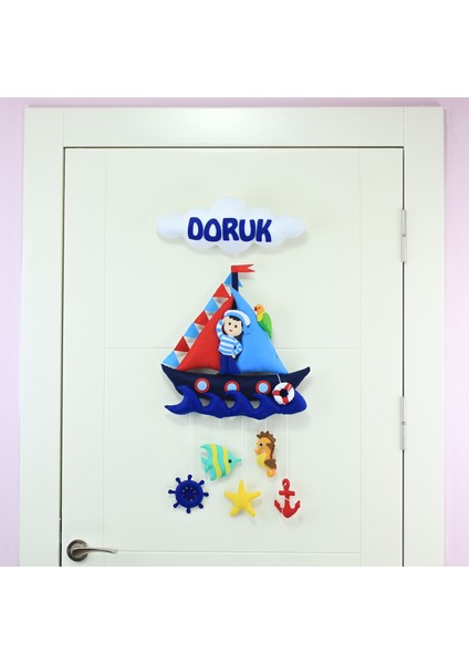 Doruk Isimli Denizci Bebek Odası Kapı Süsü