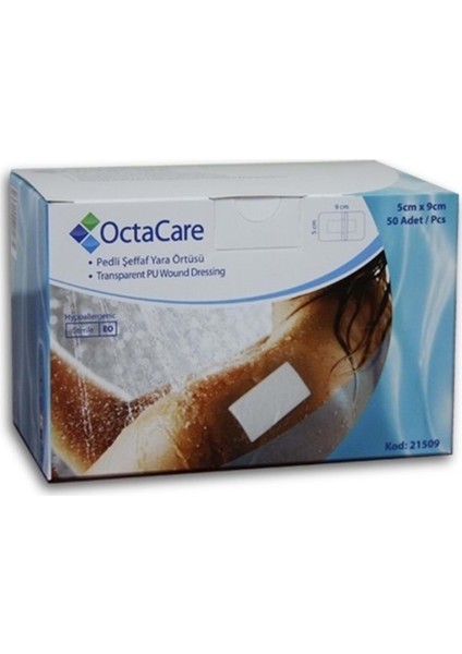 Octacare Su Geçirmez Şeffaf Yara Örtüsü 5CMX9CM