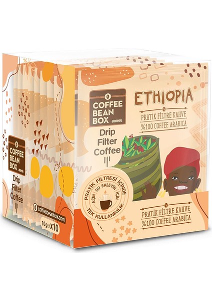 Pratik Filtre Kahve Ethiopia 10'lu Kutu