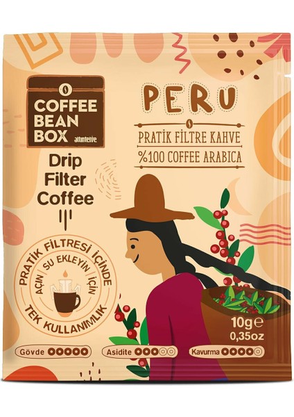 Peru Pratik Filtre Kahve 10 gr