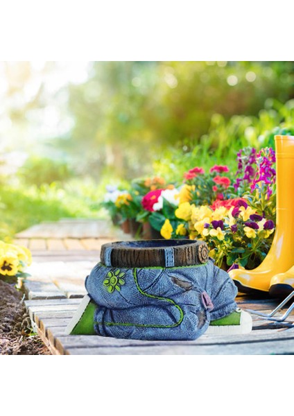 Kot Diz Çökmüş Şekil Heykel, Yaratıcı Sevimli Küçük Saksı, Bonsai Diz Çökmüş Denim Kot Pantolon (Yurt Dışından) fırsatları
