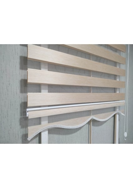 Dilimli Soft Bamboo Krem-3 Zebra Perde modelleri