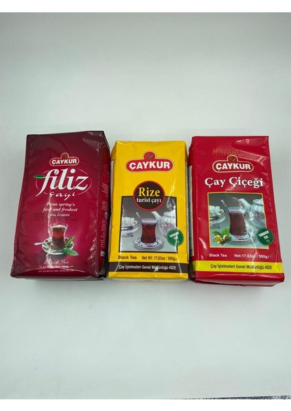 Filiz Çay, Turist Çay ve Çay Çiçeği Üçlü Paket 500 gr X3