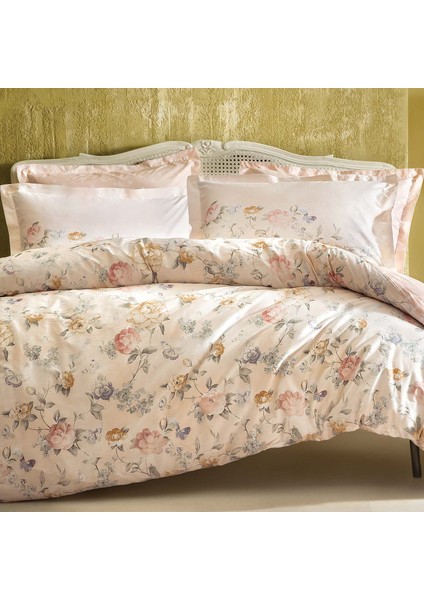 Bedding Farida Ranforce Çift Kişilik Nevresim Takımı - Somon