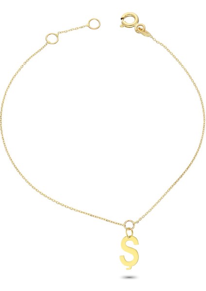 Altın Ş Harfi Bileklik