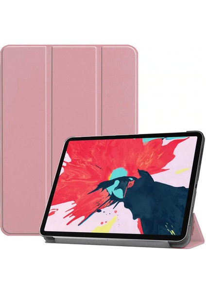 - iPad Pro 11 2020 (2.nesil) - Tablet Kılıfı Smart Cover Standlı 1-1 Kılıf - Rose Gold