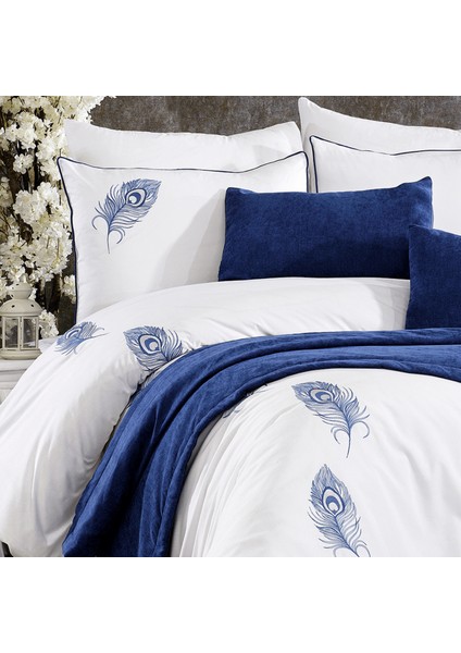 Collection 9 Parça Pamuklu Kadife Runner Örtülü Nakışlı Penna Nevresim Takımı fiyatları
