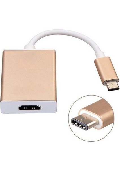 HY-USBC10 1080P Metal Type-C To Hmdı Adaptör