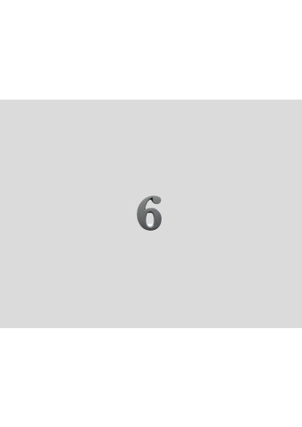 Italik 6 Rakamı 5 cm Saten Yapışkanlı