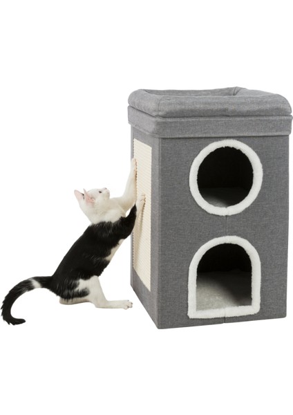Trixie Kedi Tırmalama ve Oyun Evi, 64CM, Gri