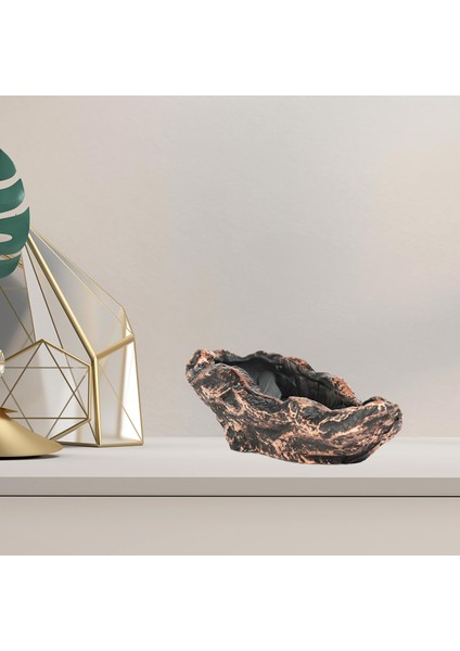 Büyük Çapar Siyah Bakır Saksı