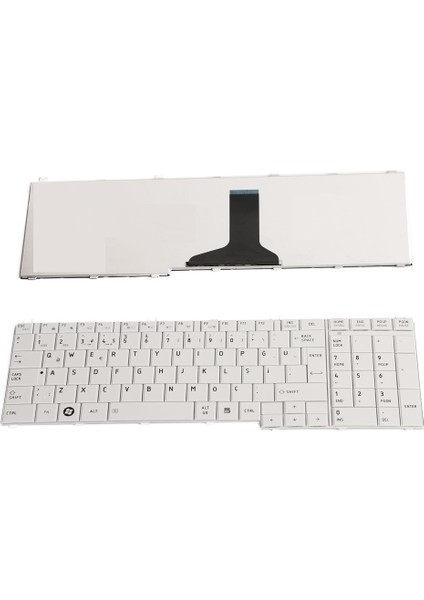 Toshiba Satellite Pro C660-1LT, C660-1MZ Notebook Klavyesi Türkçe - Beyaz