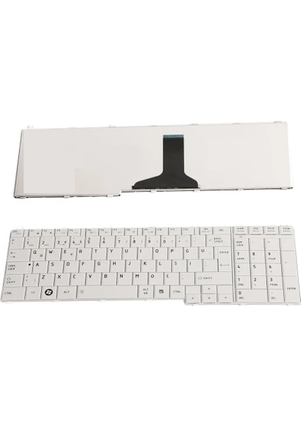 Toshiba Satellite C660, C660-1C3 Notebook Klavyesi Türkçe - Beyaz