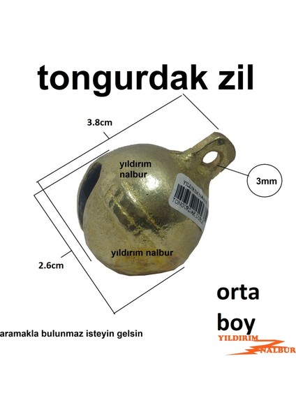 3 Adet Tongurdak 3.8 cm Küçük Boy Koyun Zili Çanı Evcil Hayvan Zili Orta Boy Kedi Zili Köpek Zili