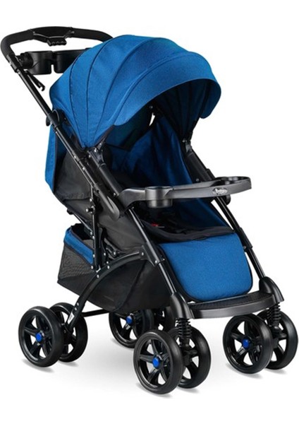 Babyhope BH-609 Polo Bebek Arabası Mavi