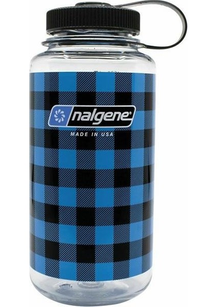 32OZ Wide Mouth Blue Plaid