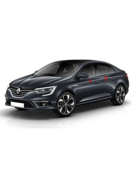 Oto Aksesuarları Renault Megane 4 Sedan Krom Cam Çıtası 2016 Model ve Sonrası