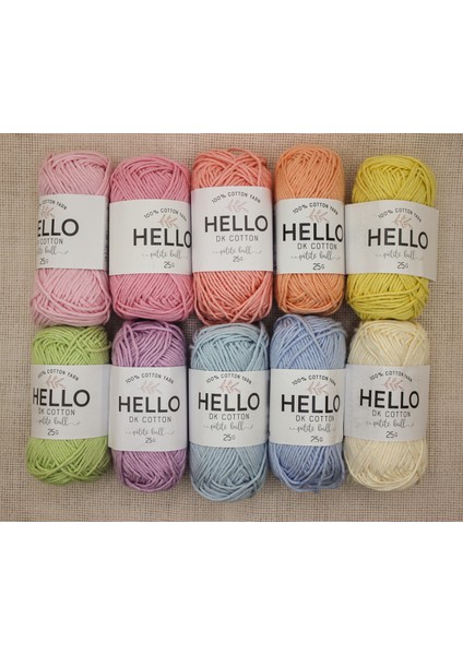 Dk Punch ve Amigurumi Pastel İplik Seti 10'lu Set 4